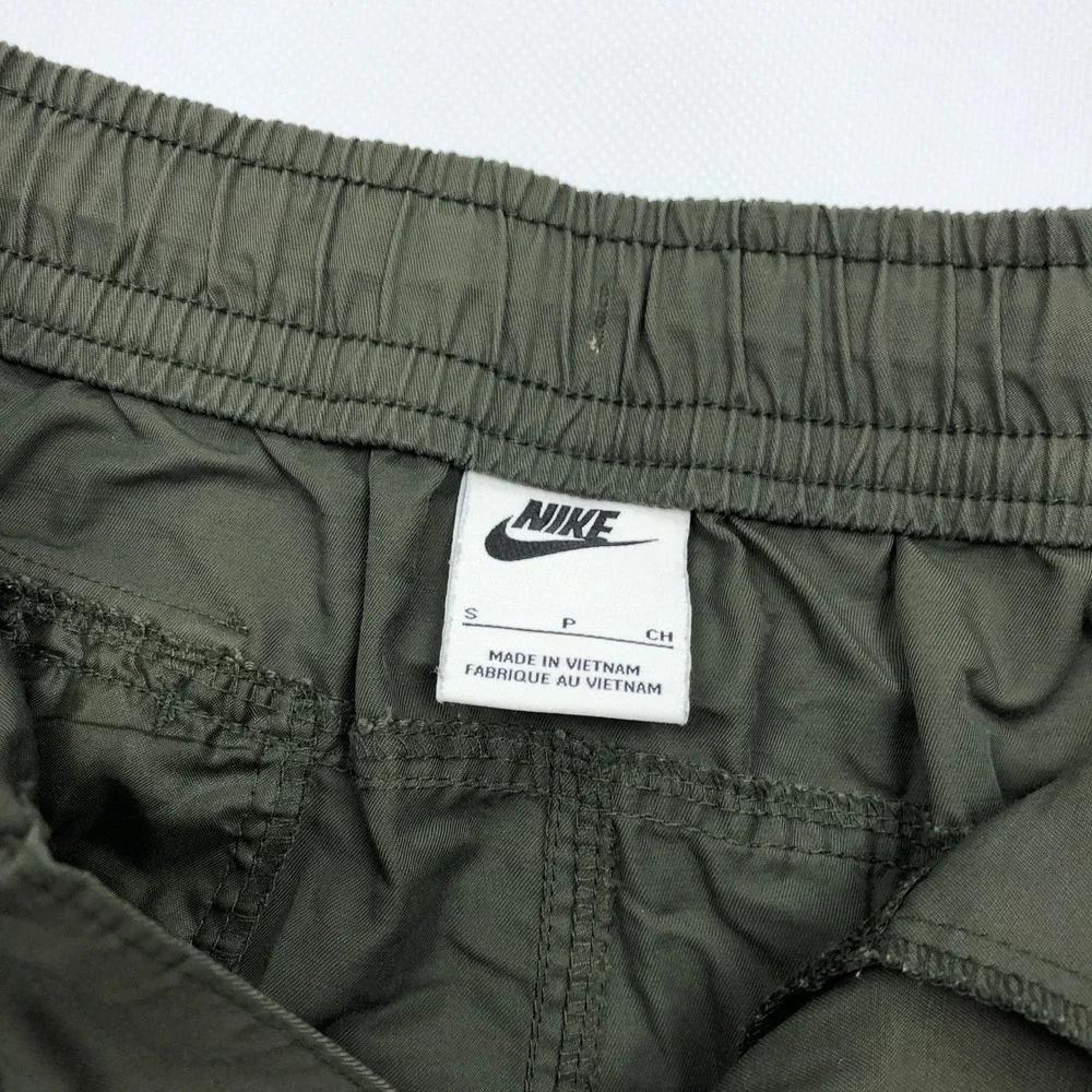 Nike Sportswear Woven Unlined Utility Cargo Pants Olive Green Mens Small DD5207